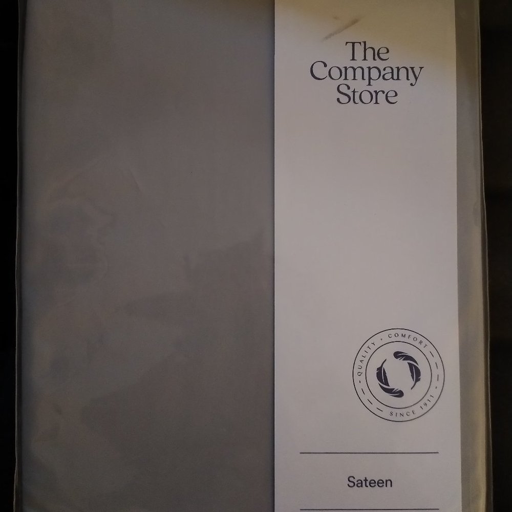 The Company Store Queen Deep Pocket Fitted Sheet Platinum - Satin Cotton